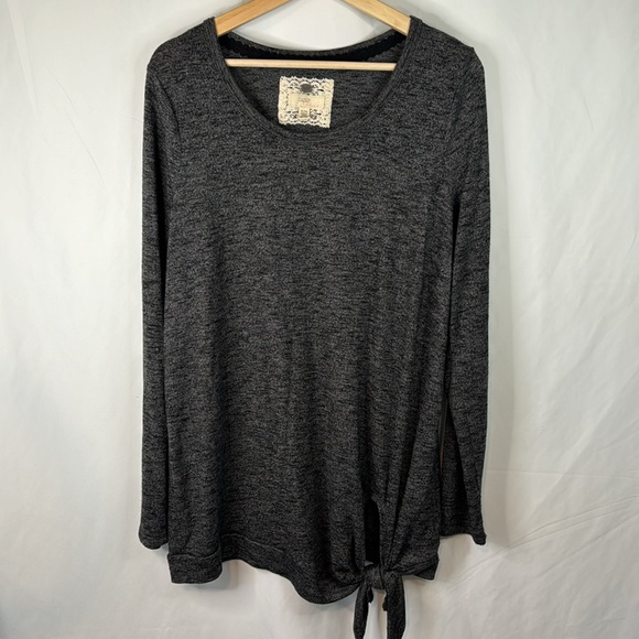 Cupio black tie front sweater - Picture 2 of 6